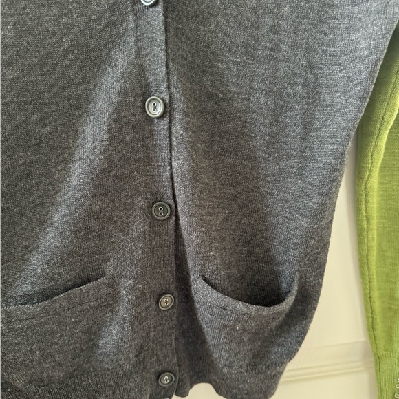 BIBELOT Cardigan Italian Wool Fine knit Embroidered Artistic Colorblock HTF - Picture 7 of 10